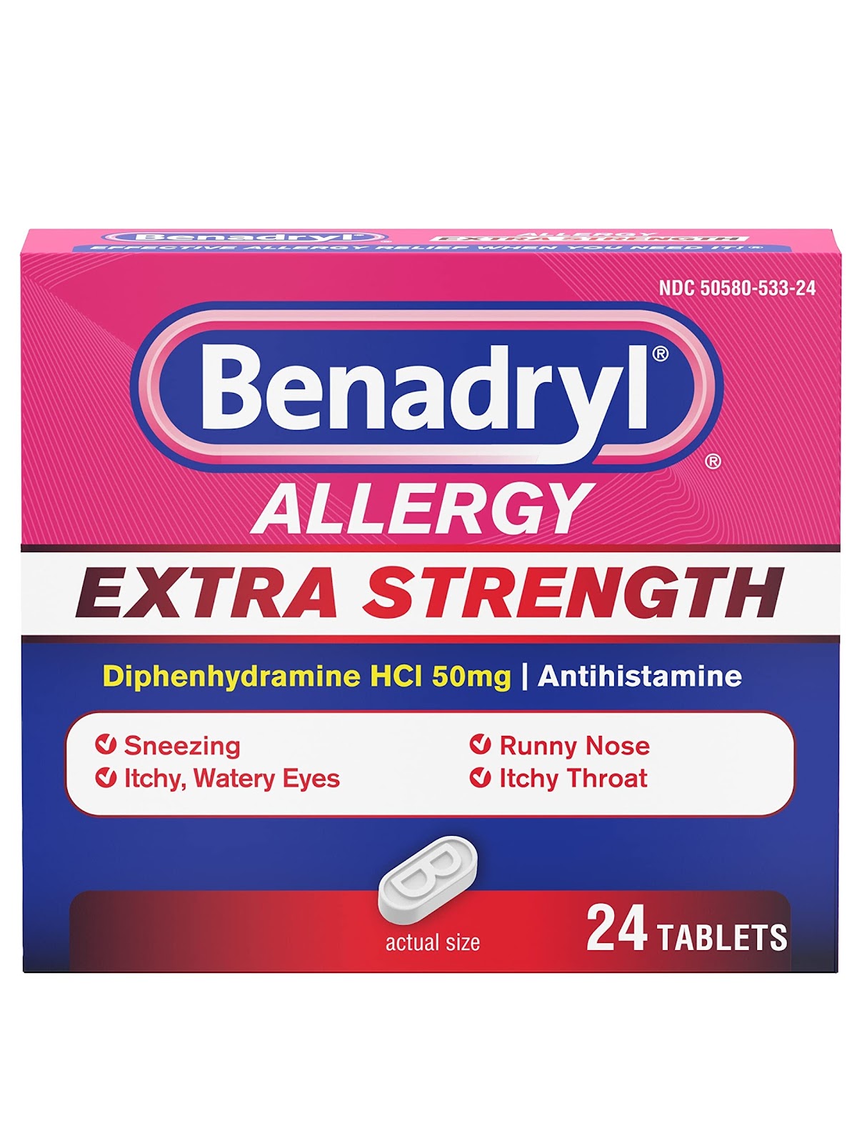 benadryl抗过敏药 benadryl-antihistamine-allergy-medicine-cold-relief